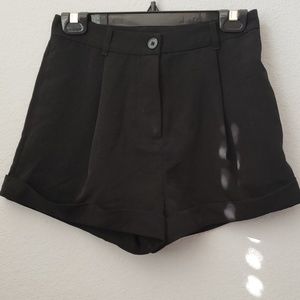 Forever 21 Black Pleated Shorts